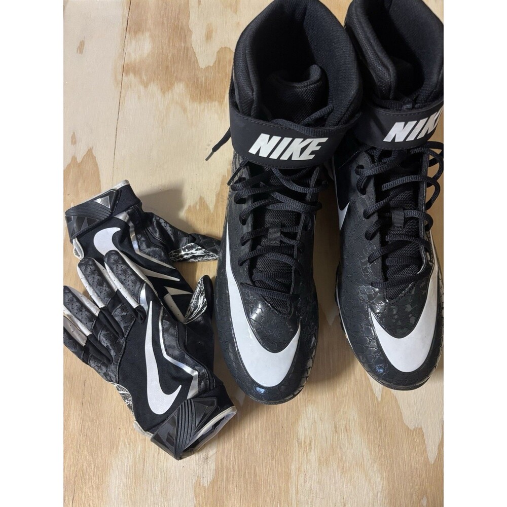Nike Alpha Menace Football Cleats + Nike Gloves Bundle Men’s Size size 12